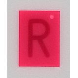 R Zeichen, 20 mm Schrifthhe, Buchstabenschablonen/Bleizeichen